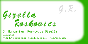 gizella roskovics business card